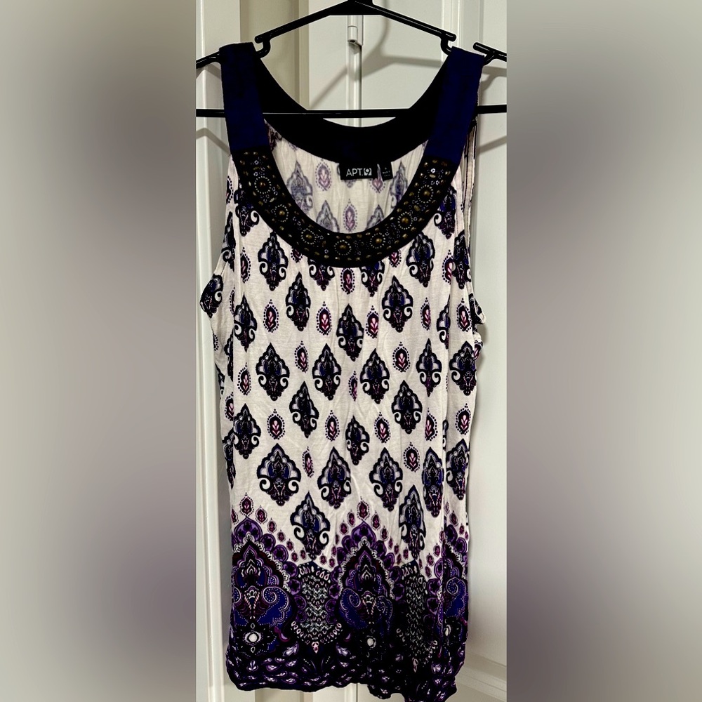 APT. 9 size SMALL purple decorative tank top.